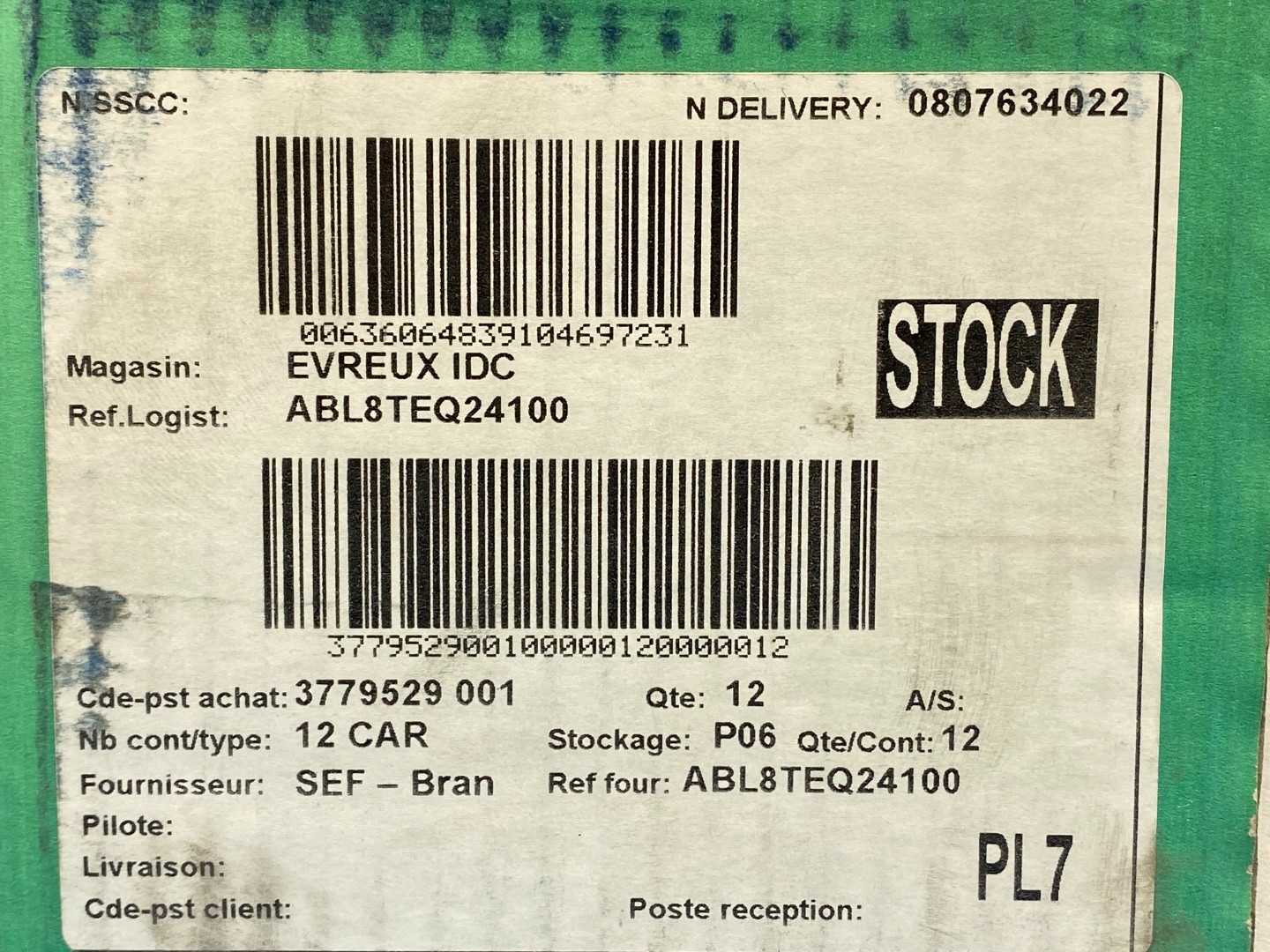Schneider Electric ABL8TEQ24100 Power Supply – Rectified & Filtered, 24V DC, 10A