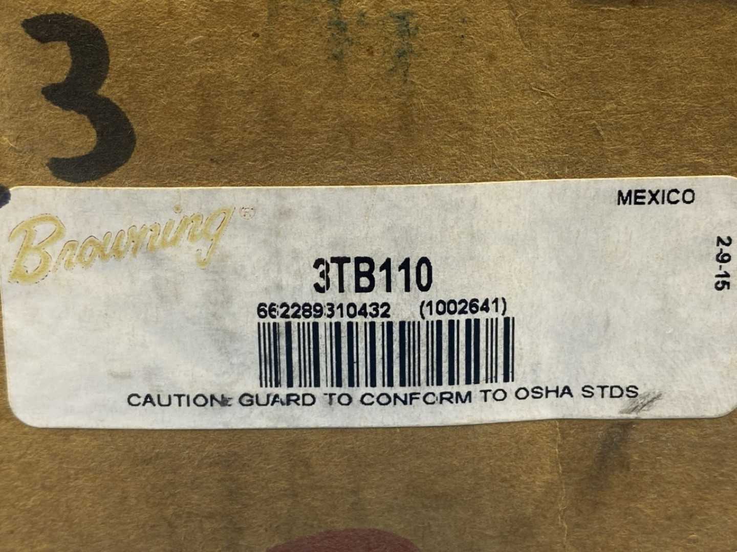 Browning 3TB110 Split Taper Sheave - 11” Pitch Diameter, 3-Groove, V-Belt Pulley, Compatible with Split Taper Bushings