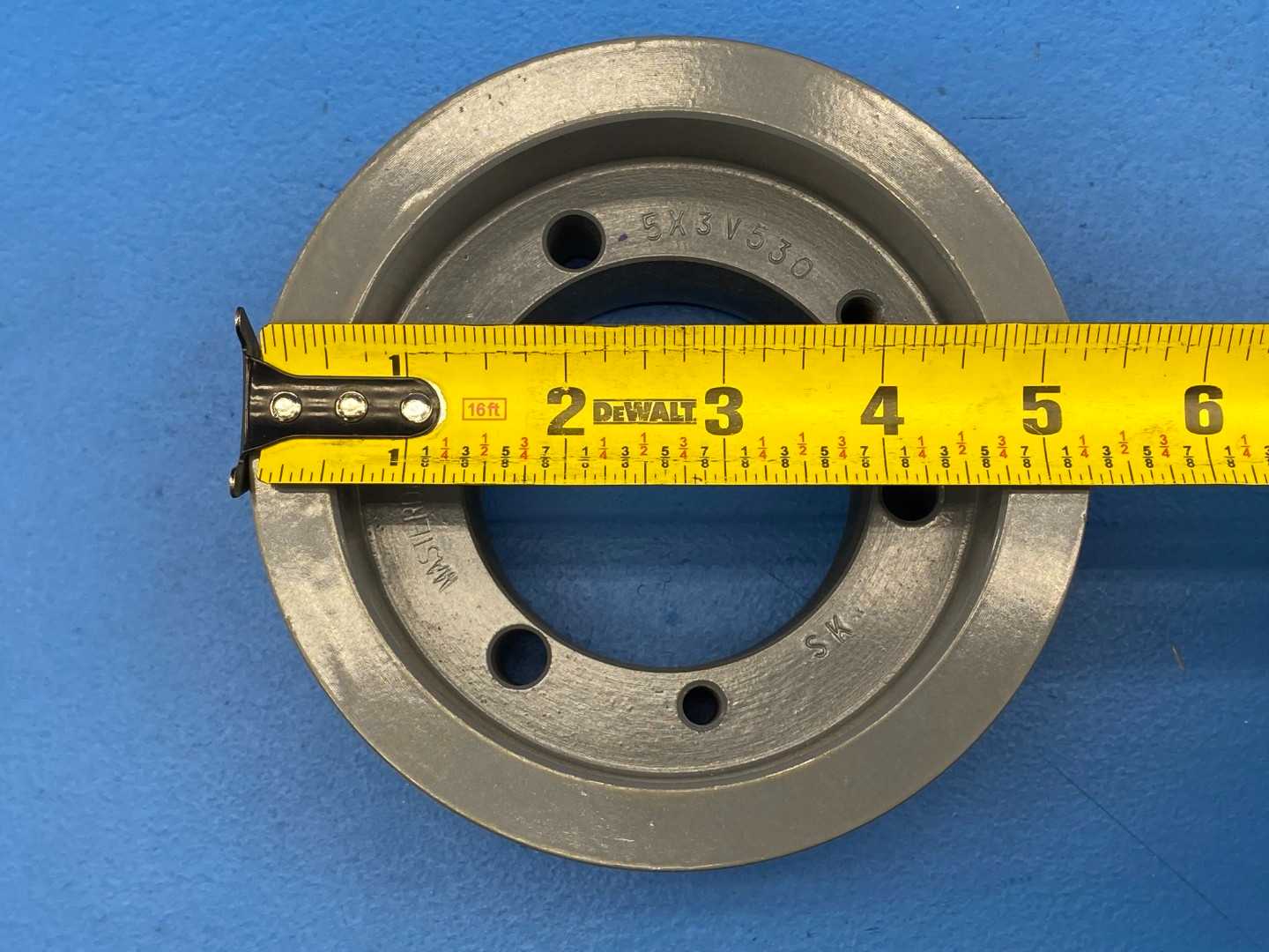 Masterdrive 5/3V530SK QD Sheave 5 grooves, 3V belt, 5.30" O.D.