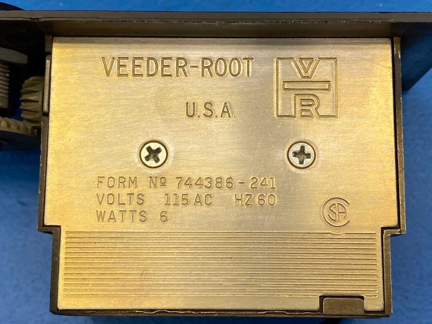 Veeder-Root 744386-241 Mechanical Counter (Missing Gasket and Keys)