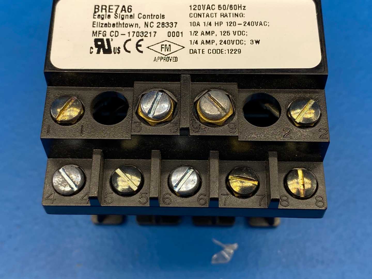 Danaher Eagle Signal BRE7A6 Reset Timer 5 min 10A 120-240VAC