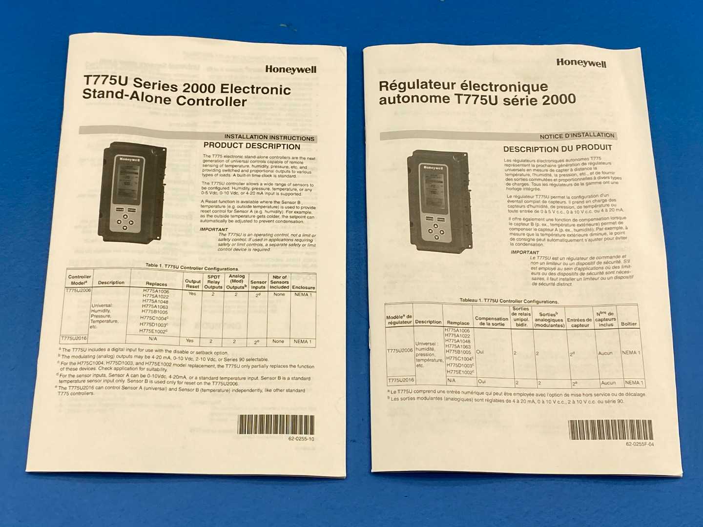 Honeywell T775U2006 Series 200, Electronic Universal Controller Heat or Cool , 24/120/240VAC; 50/60Hz