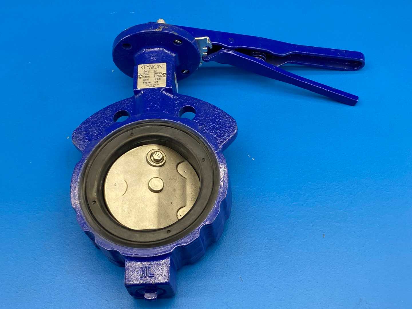 Keystone 4"  Butteryfly Valve, Body Figure 221 CI, Disc, 304SS, Stem416SS, Seat EDPM, 250PSI (16Bar)