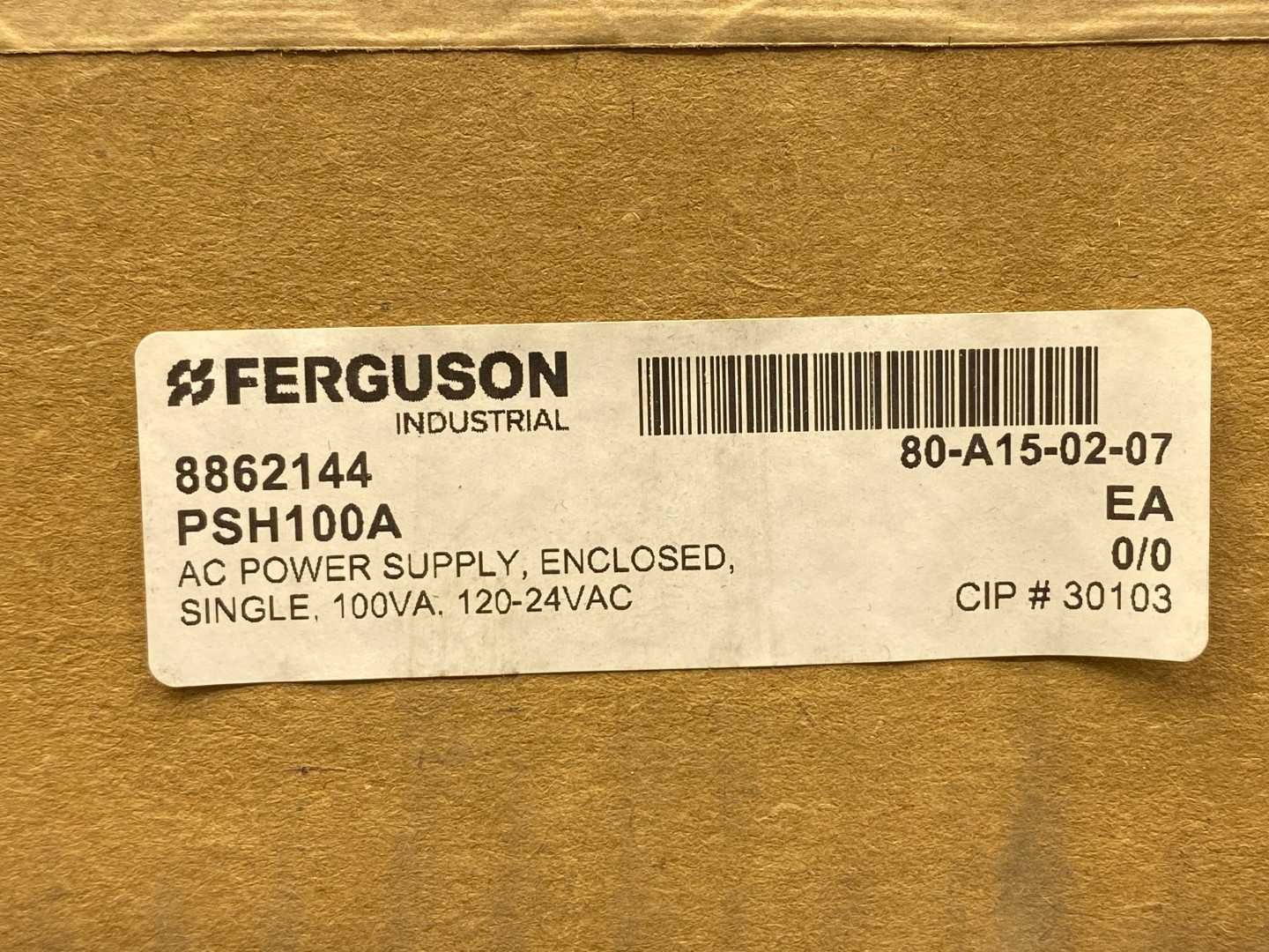 Functional Devices Inc. PSH100A Enclosed AC Power Supply 120–24V, 100VA