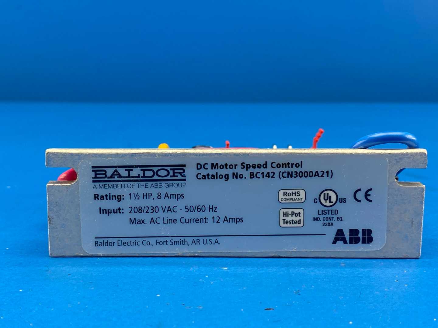 C142 BALDOR 16 Amp SCR 230VAC Chassis Drive 180VDC Output 1-Way (Part# CN3000A21)