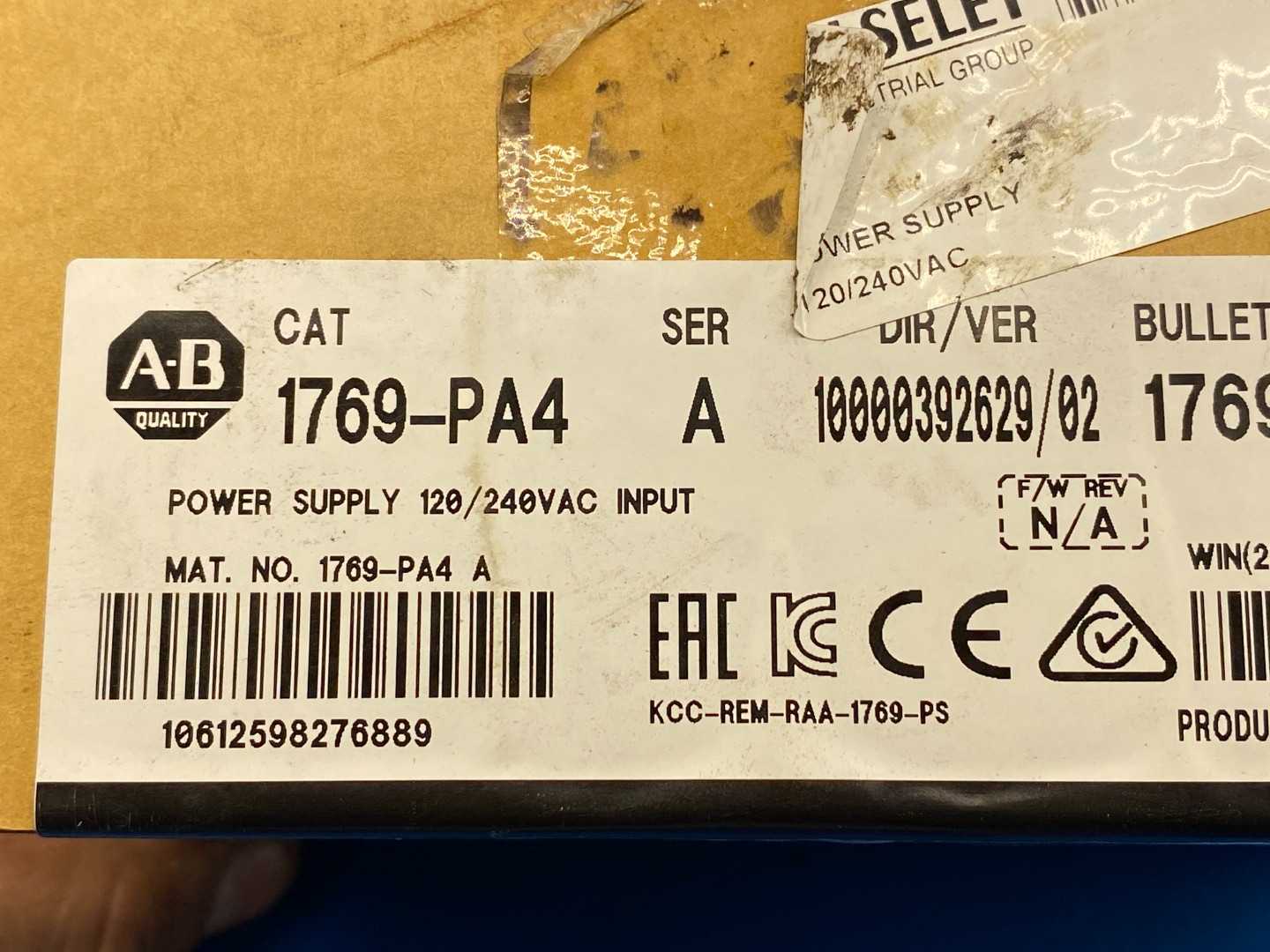 Allen-Bradley 1769-PA4 Power Supply Unit 120/240VAC 