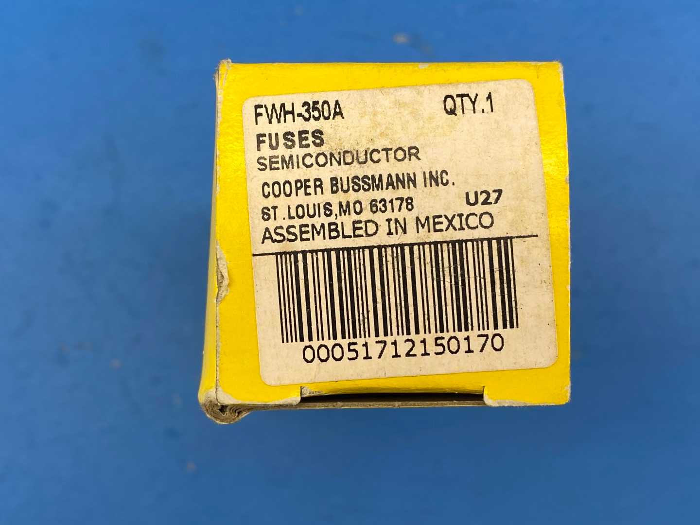 Bussmann, FWH-350A, High-Speed Fuse, 350A / 500V AC / 500V DC 
