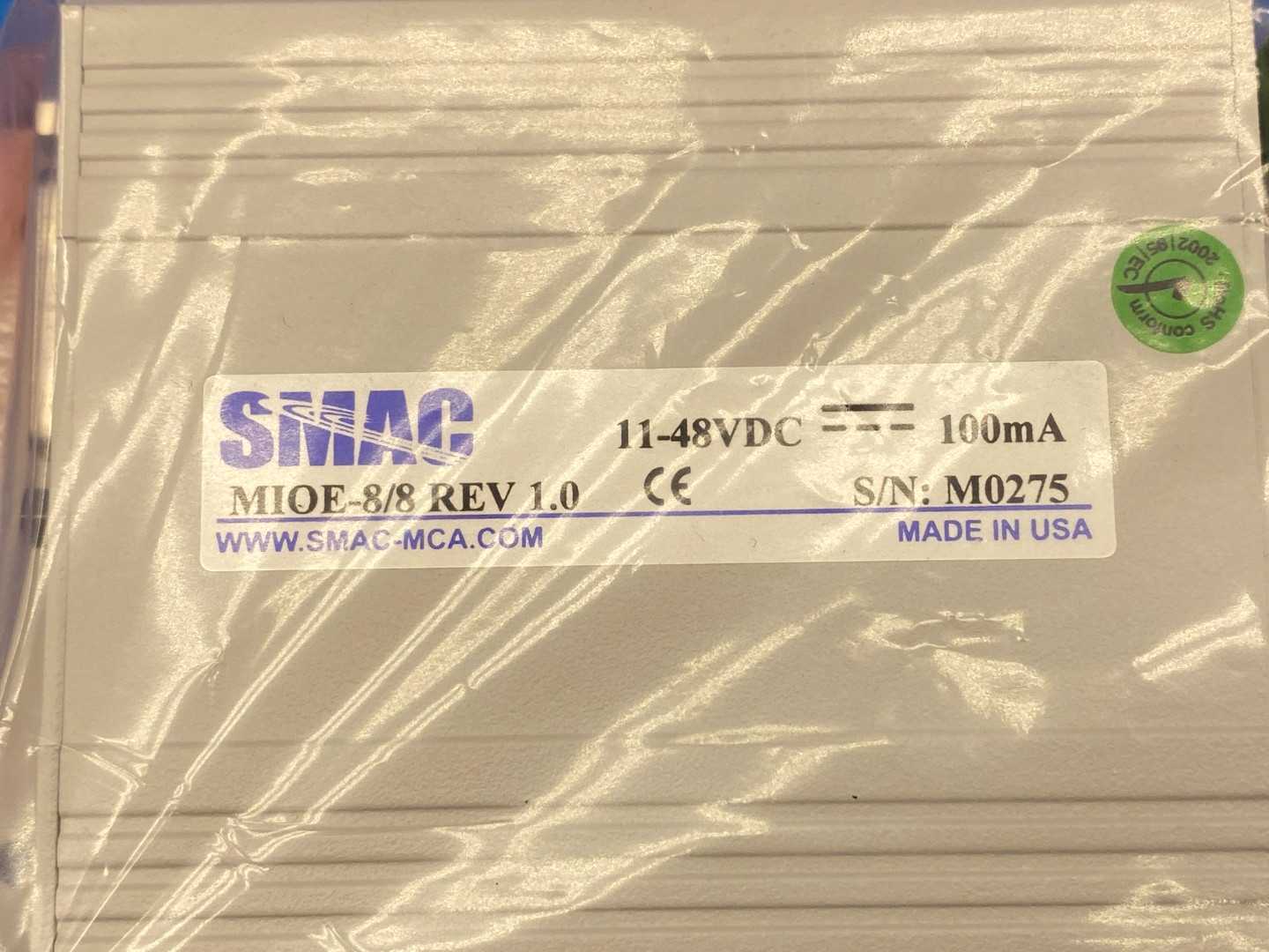 SMAC MIOE-8/8 I/O Expansion Module 16-Channel Digital Input/Output
