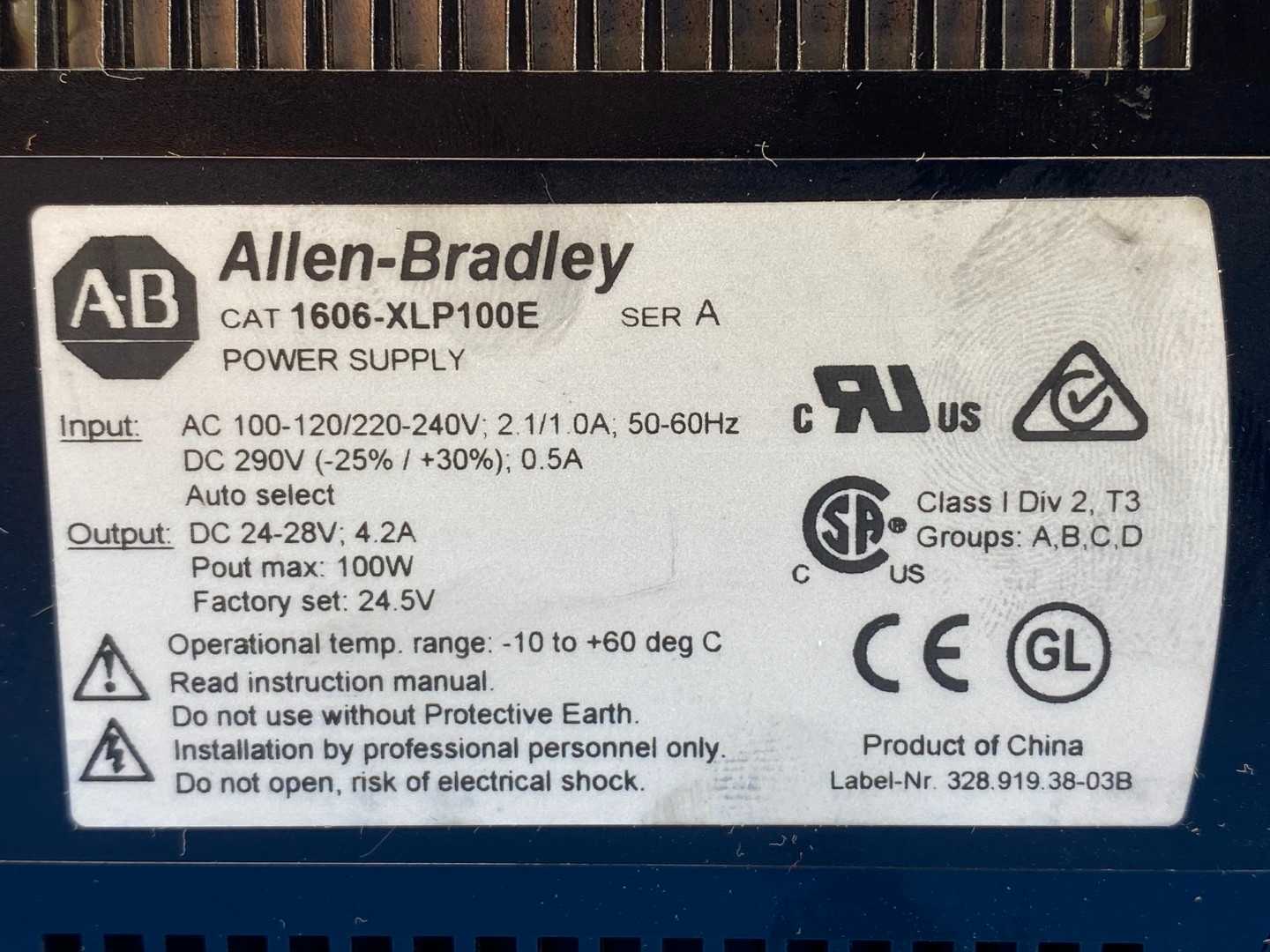 Allen-Bradley 1606-XLP100E, DC Power Supply