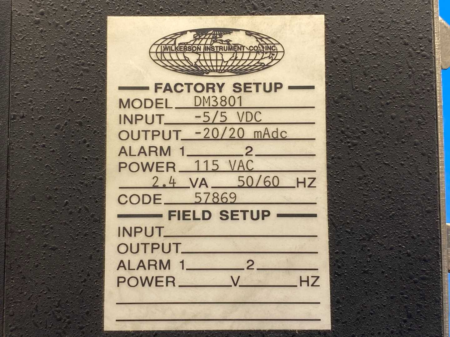 Wilkerson Instrument Co. DM3801 Valve Driver