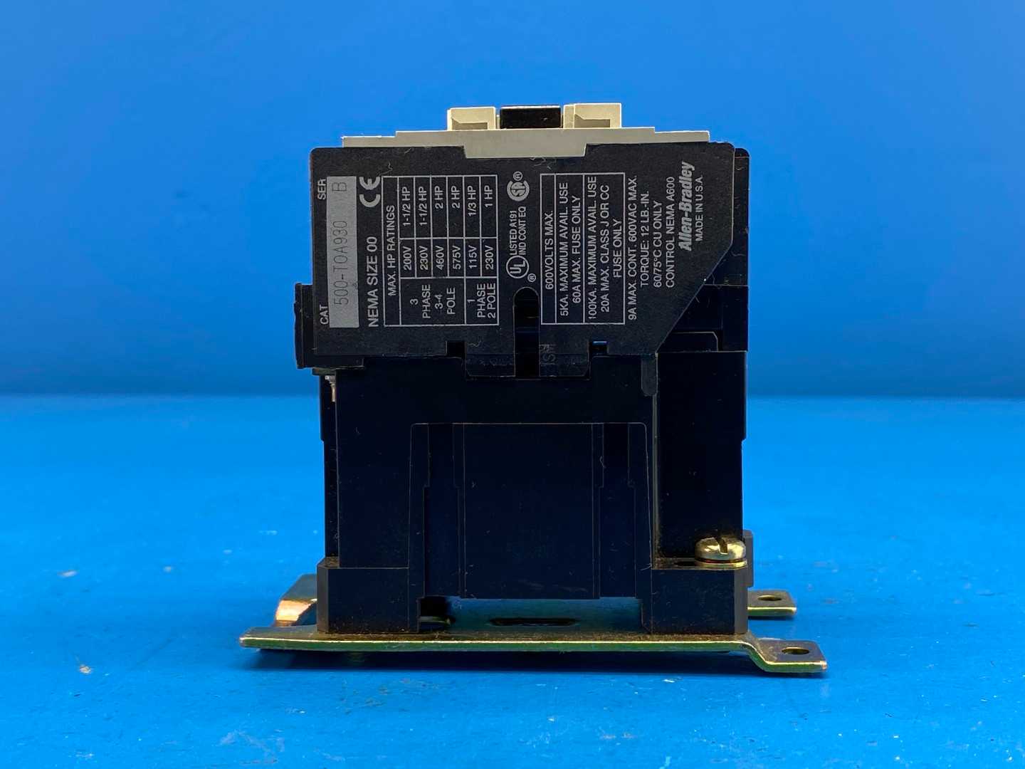 Allen-Bradley 500-T0A930, Series B Contactor Nema Size 00