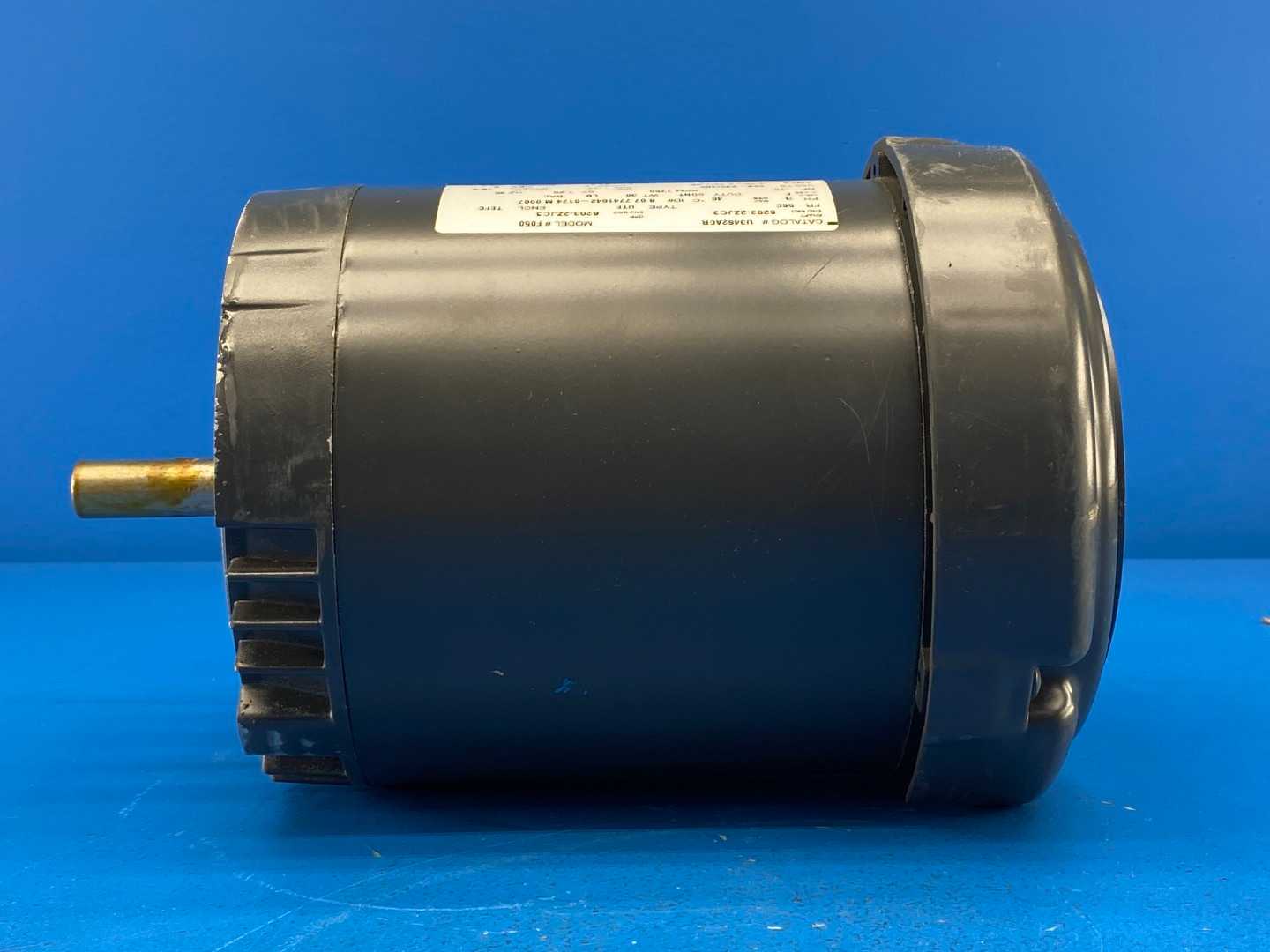 3/4HP US Motors U34S2ACR Motor Model #F050, 208-330/460V, 3PH, 1750RPM, FR-56C