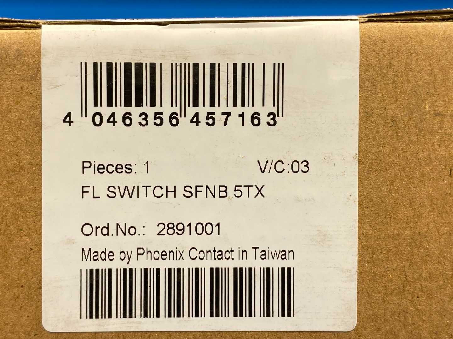 Phoenix Contact FL SWITCH SFNB 5TX (Order No. 2891001), 10/100Mbit/s Ethernet-Switch Ver No. 13