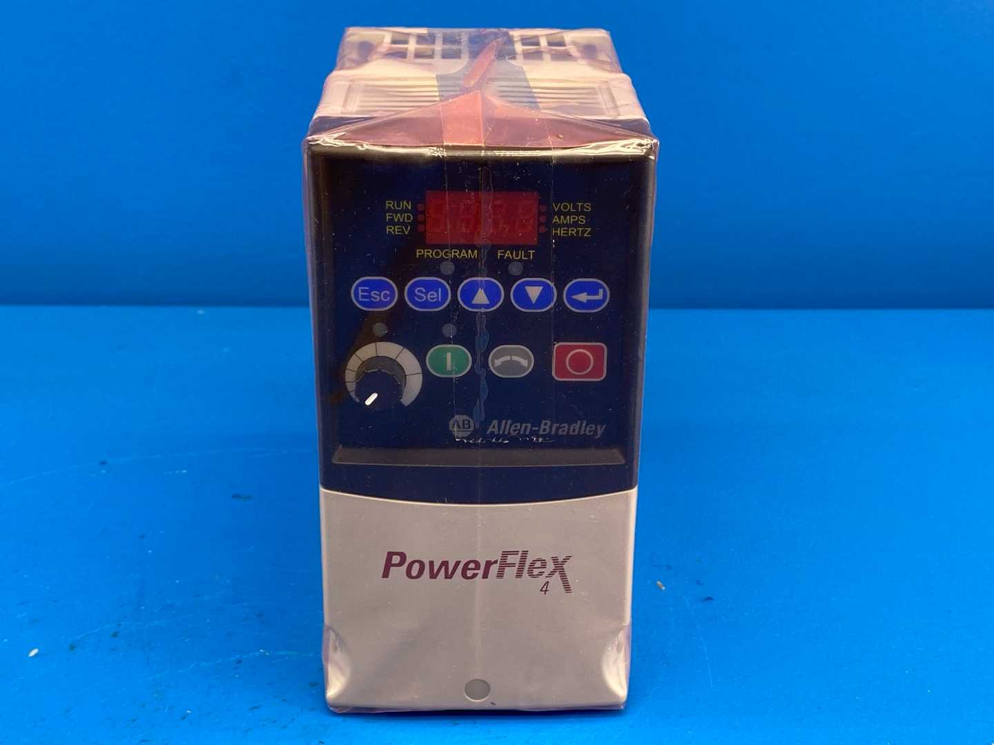 Allen-Bradley PowerFlex 4 Variable Frequency Drive (VFD) 22A-V1P5N104, 0.25HP, 1.5A, 120V, Single-Phase AC Input