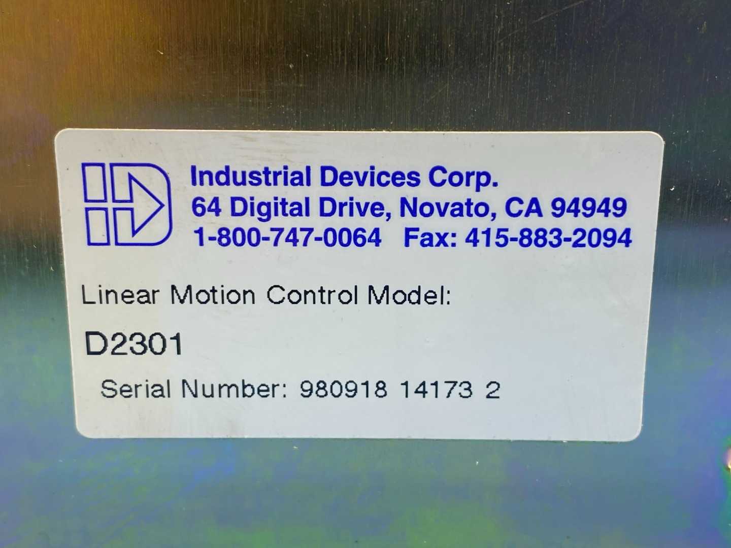 Industrial Devices Corporation D2301 Linear Motion Control, D2000 Series