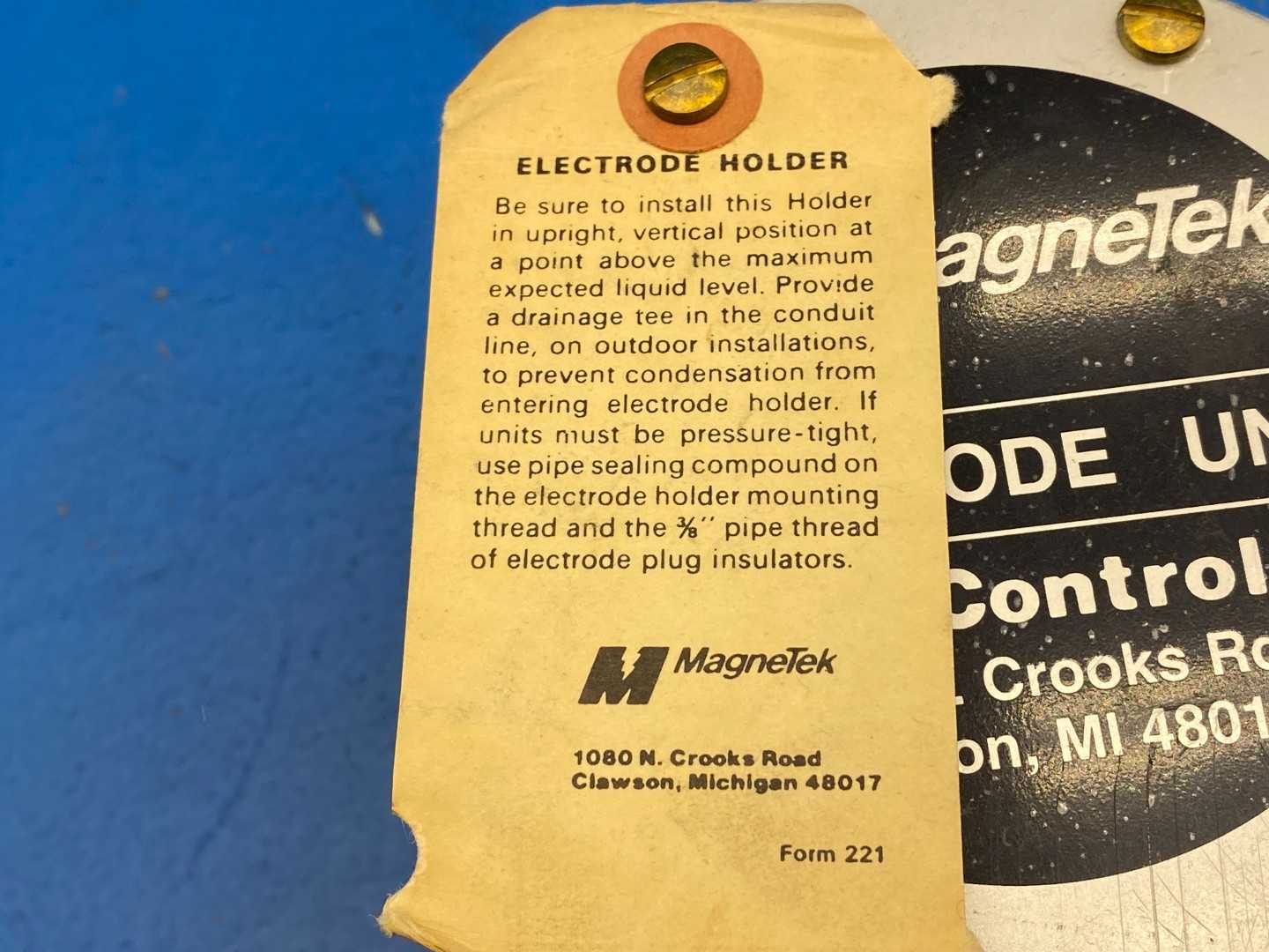Magnetek Controls Cast Iron Electrode Holder, 6012-E6-CI-EP1,