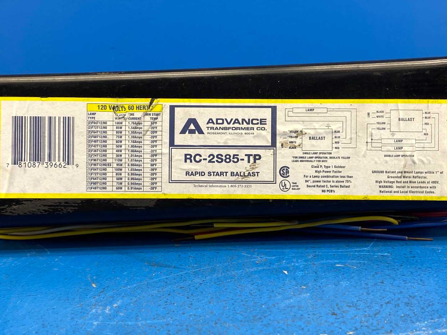 Advance Ballasts RC2S85TP