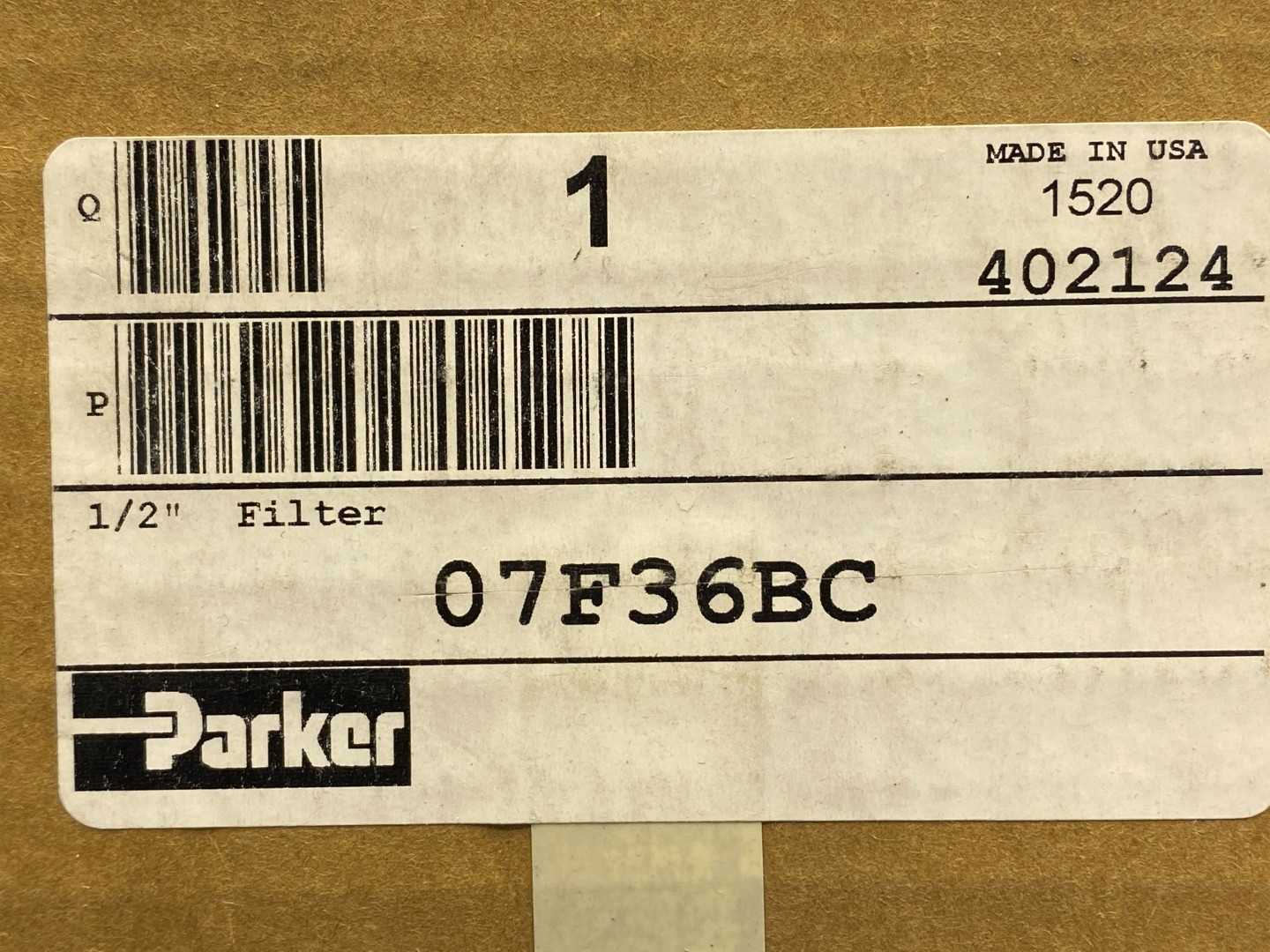 Parker 07F36BC, 1/2" Pneumatic Filter