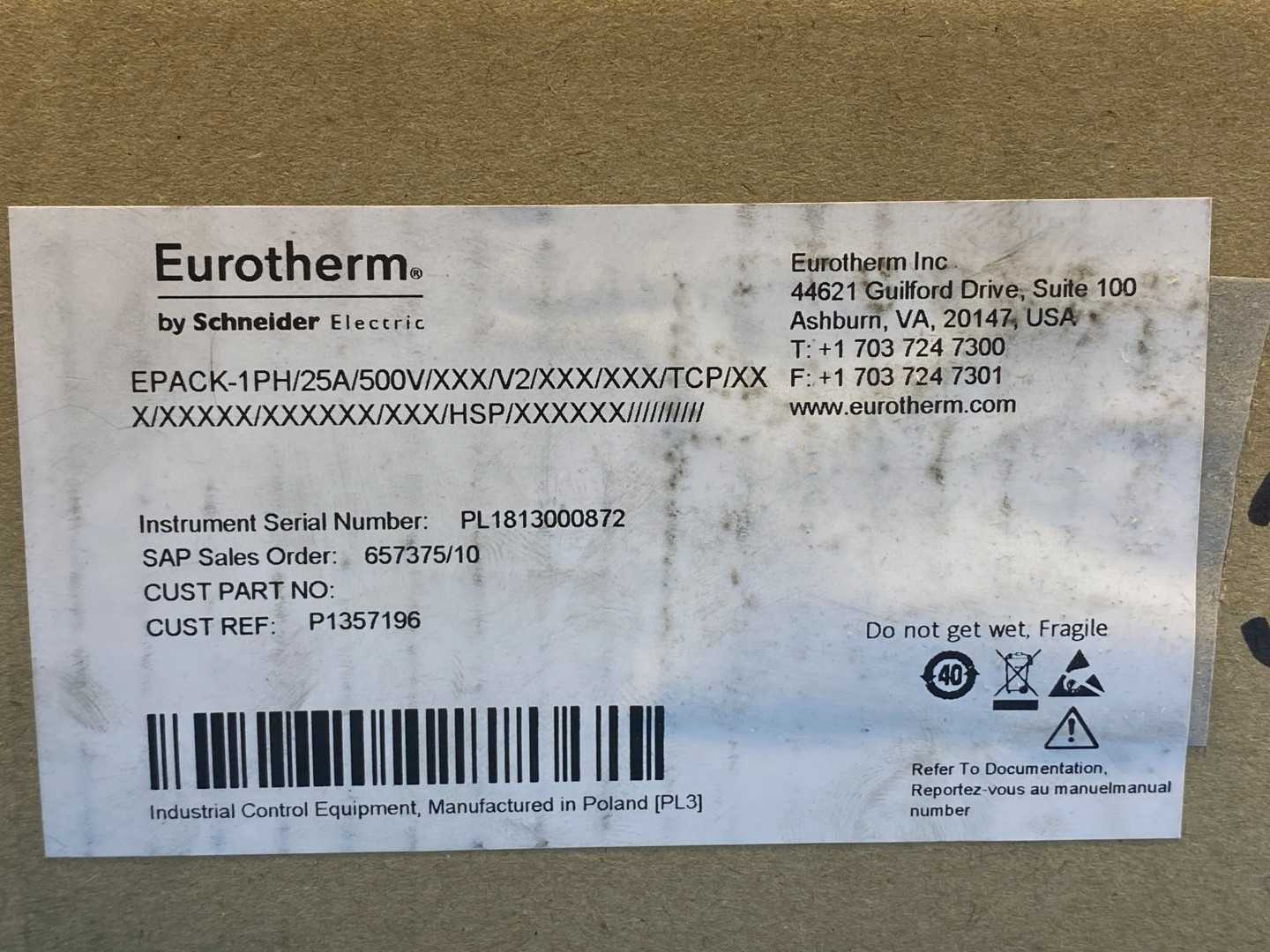 Eurotherm EPack-1PH Compact SCR Power Controllers, 25A, 500V