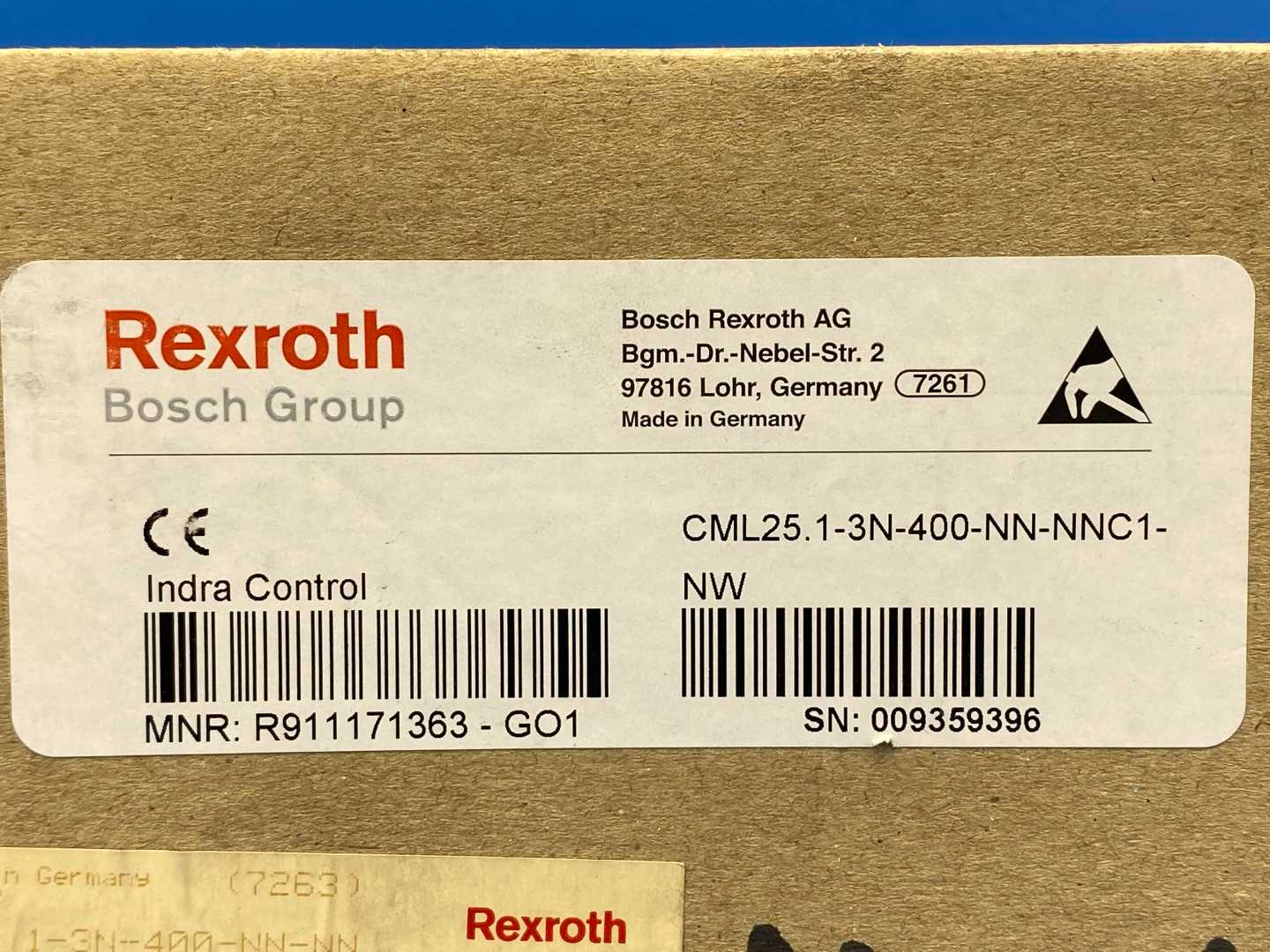 Rexroth CML25.1-3N-400-NN-NNC1-NW, Indra Control L25