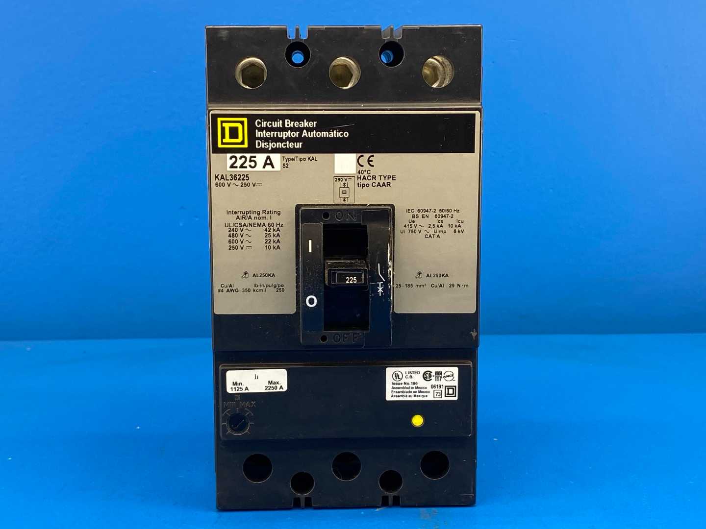 Square D 225A (KAL36225), Circuit Breaker