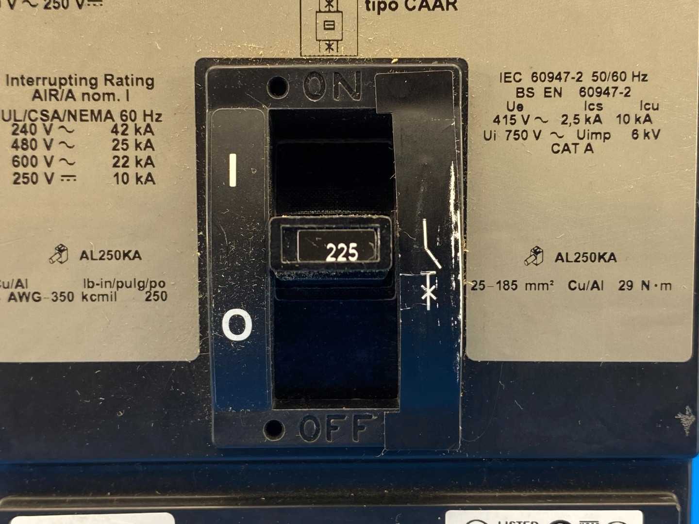 Square D 225A (KAL36225), Circuit Breaker