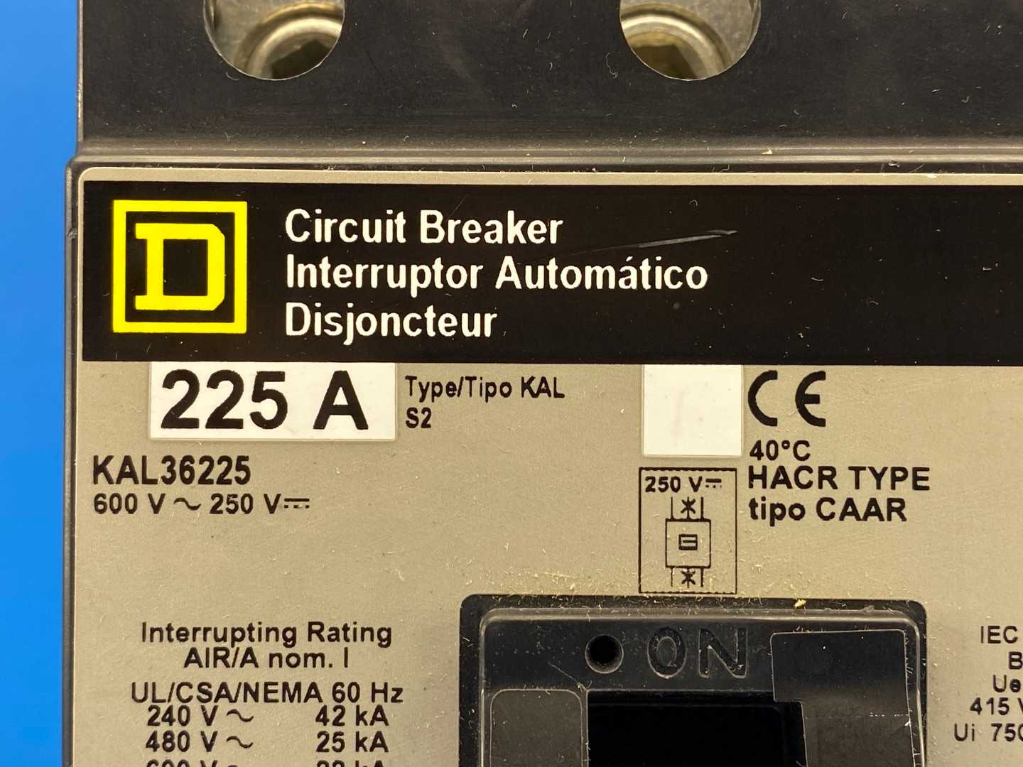 Square D 225A (KAL36225), Circuit Breaker