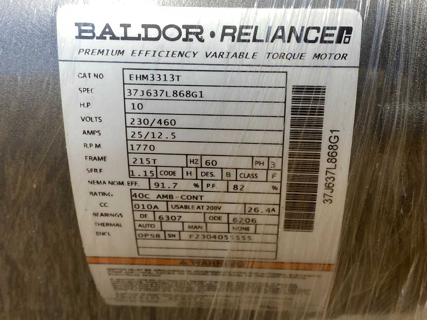 Baldor Reliance EHM3313T 10HP 1775RPM Electric Motor