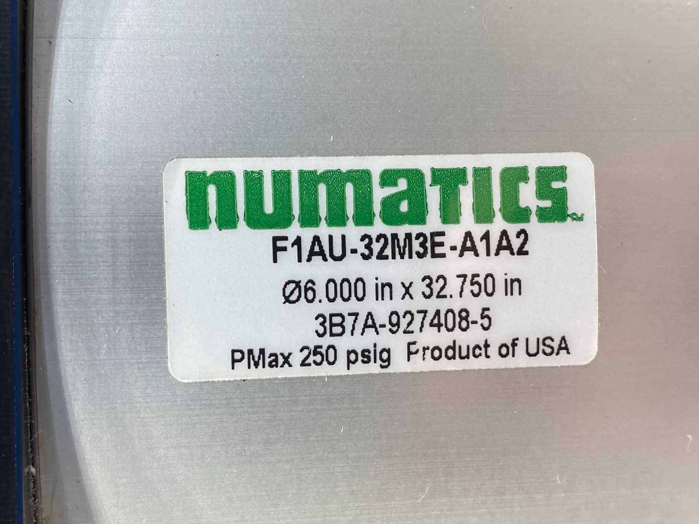 Numatics F1AU-32M3E-A1A2 Pneumatic Cylinder 6" Bore x 32.75" Stroke 250 PSI