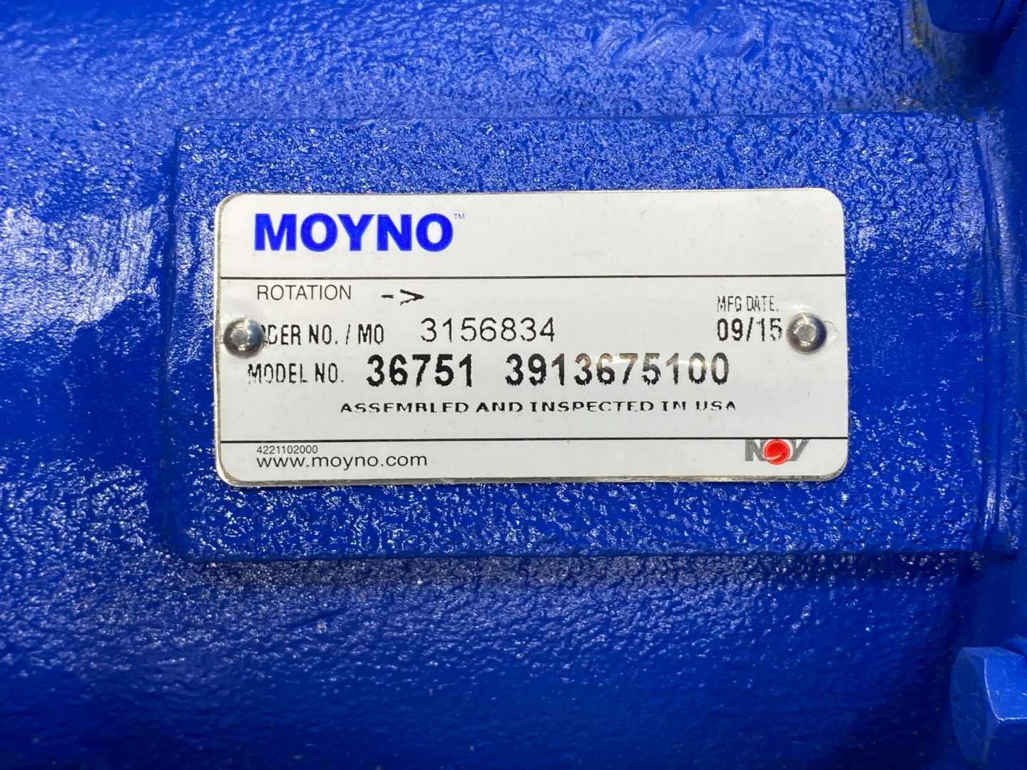 Moyno Pump 36751 3913675100 w/  Baldor Motor 36L80-94