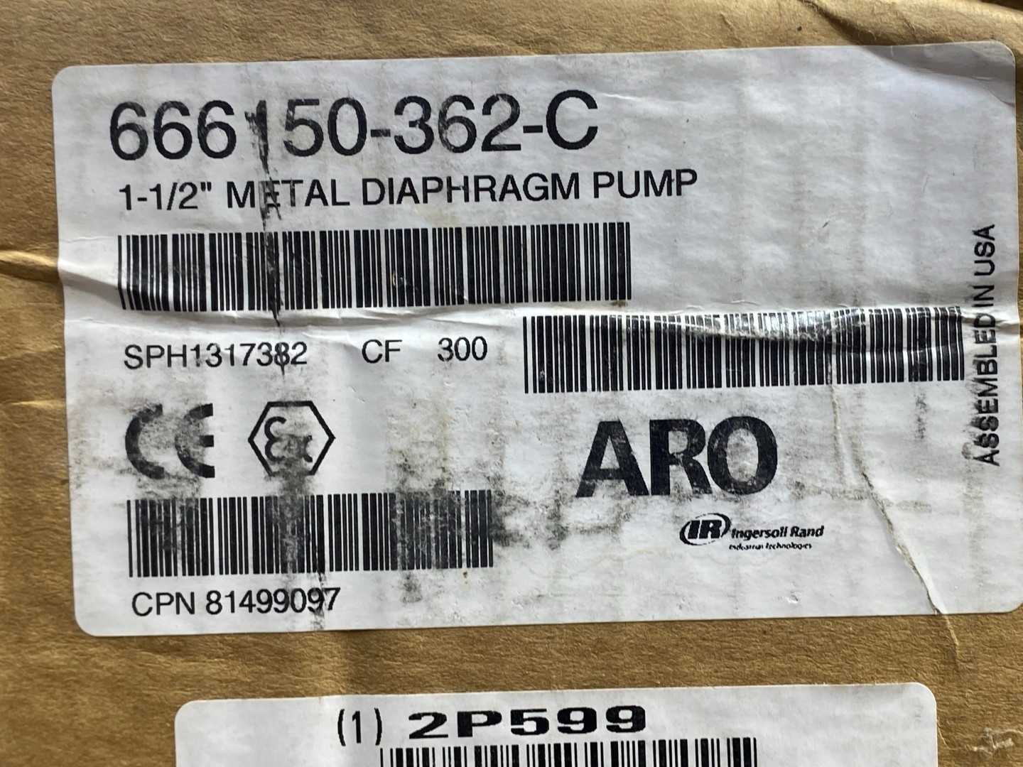 ARO 666150-362-C, 1-1/2" Metal Diaphragm Pump
