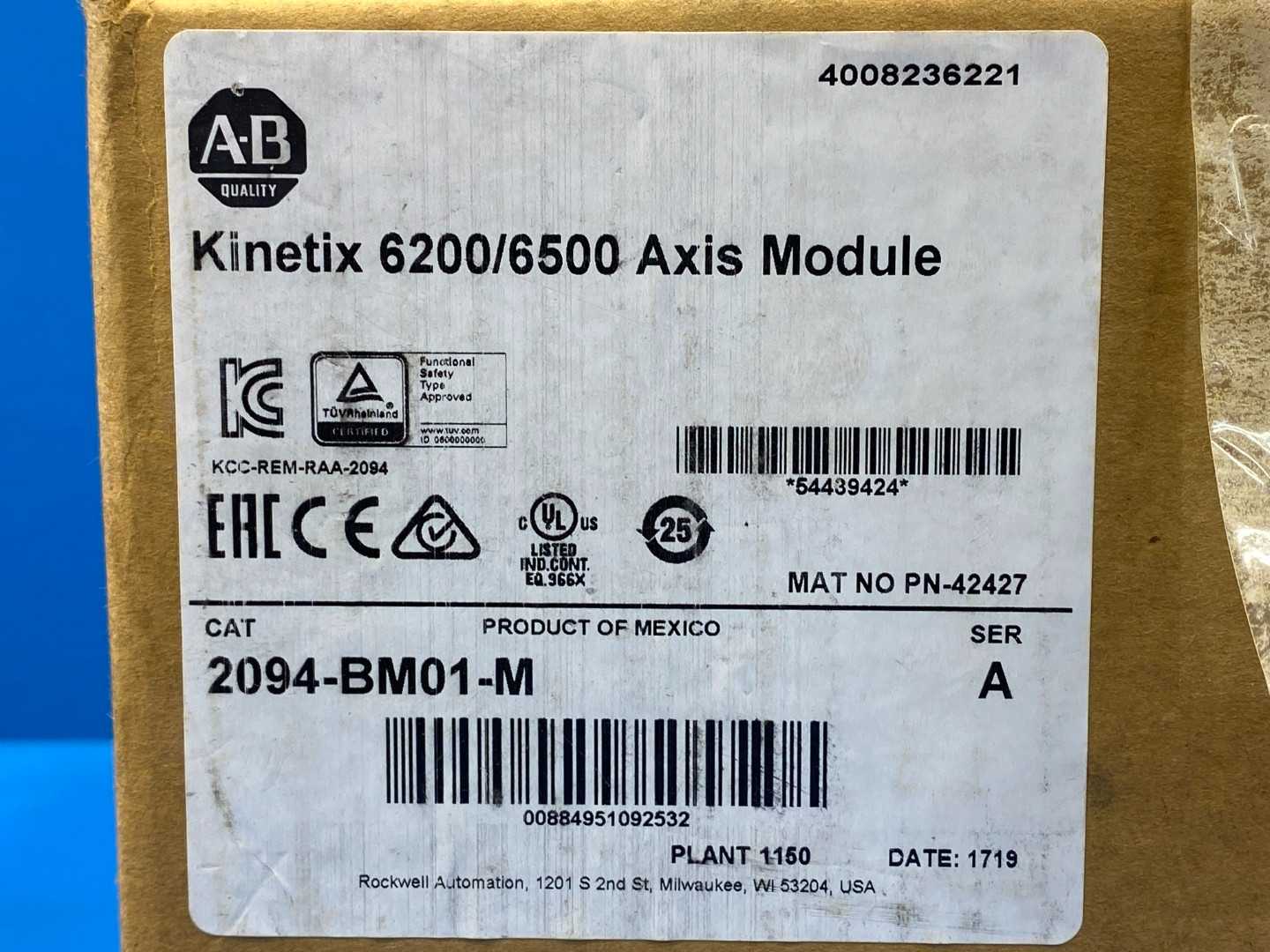 Allen-Bradley 2094-BM01-M, Kinetix 6200/6500 Axis Module