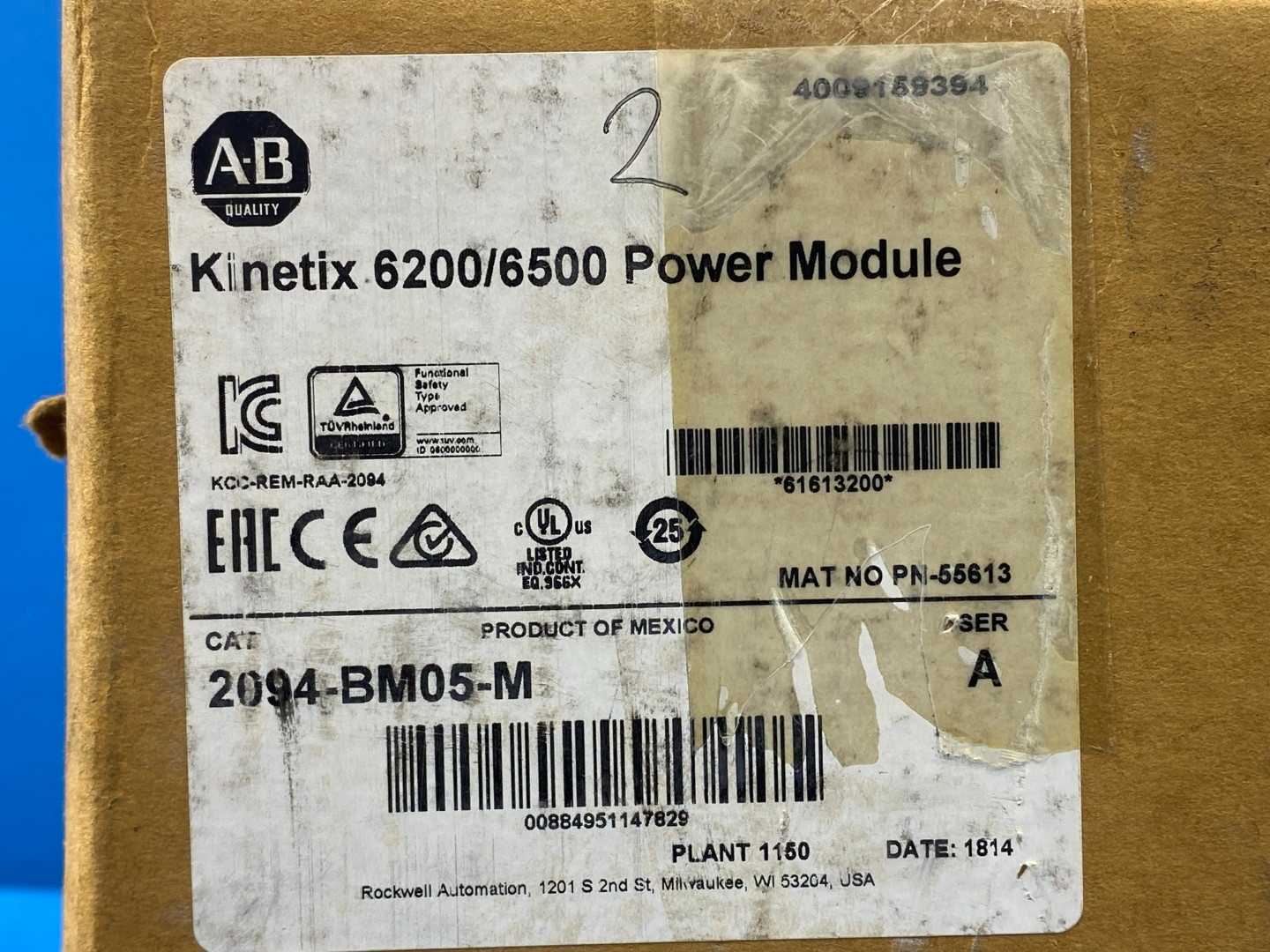 Allen-Bradley 2094-BM05-M, Kinetix 6200/6500 Power Module