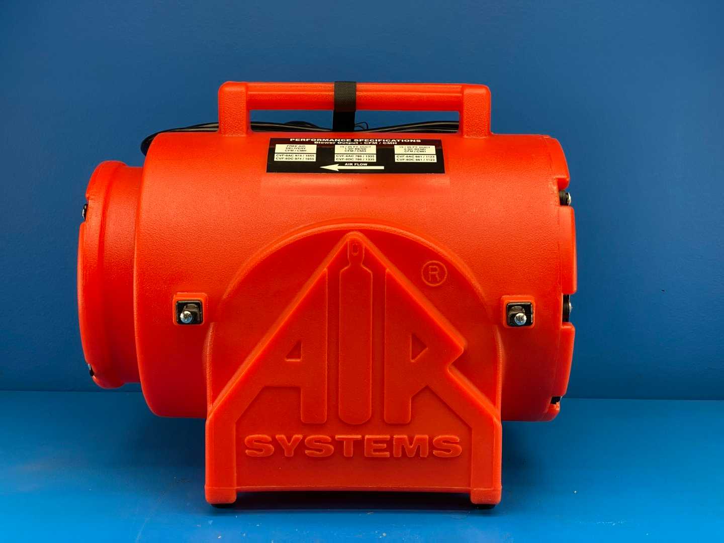 Air Systems International Inc. CVF-8AC, 8' Fan, Orange Plastic. 115VAC1 60Hz