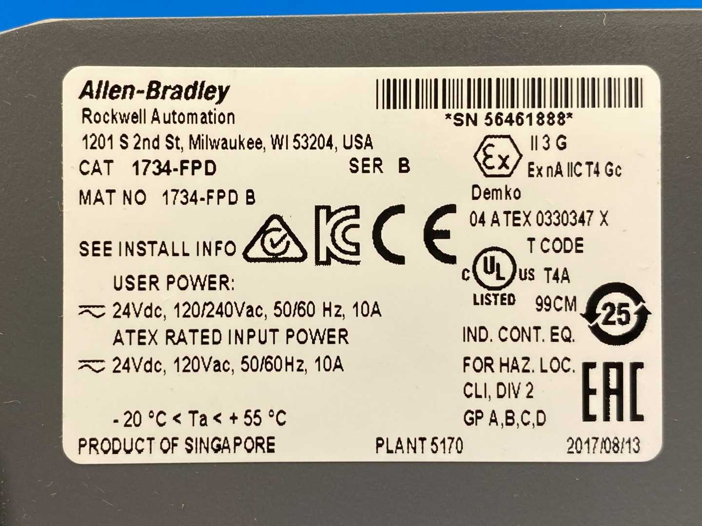 Allen-Bradley 1734-FPD  I/O Module