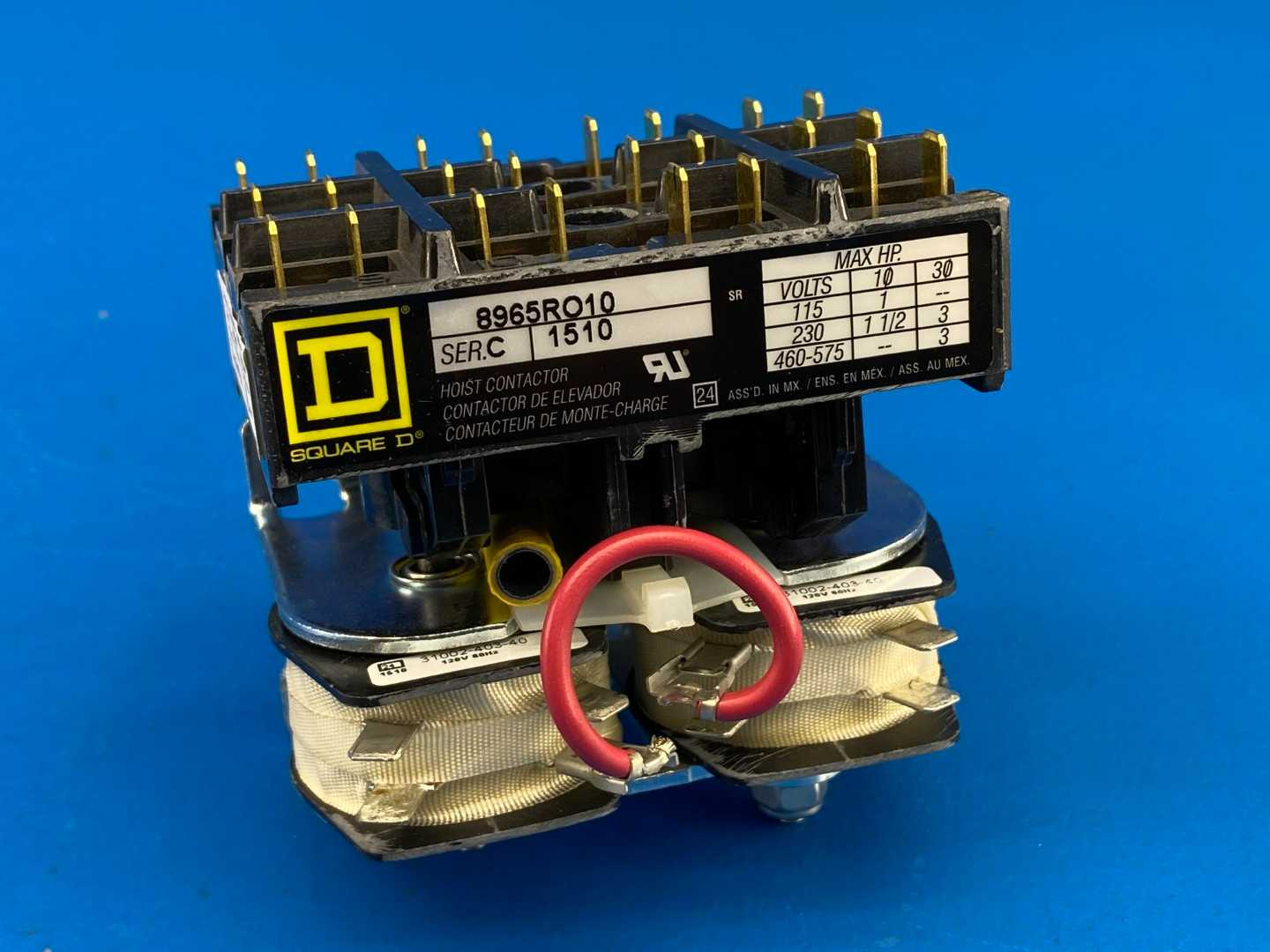 Square D 8965RO10V02, AC Reversing Hoist Contactor