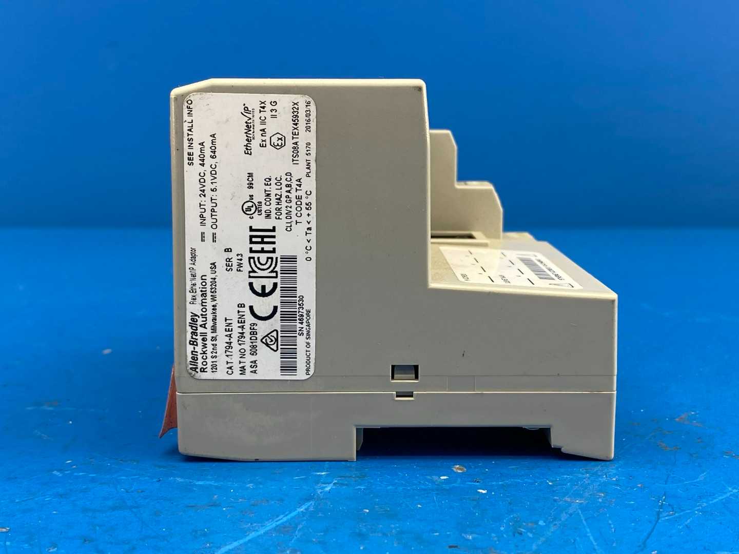 Allen Bradley 1794-AENT Flex I/O Ethernet/IP Adapter 24VDC Series B