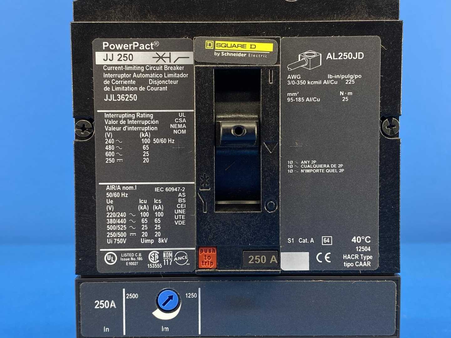 Square D JJL36250, Current-limiting Circuit Breaker 250 A 3 P