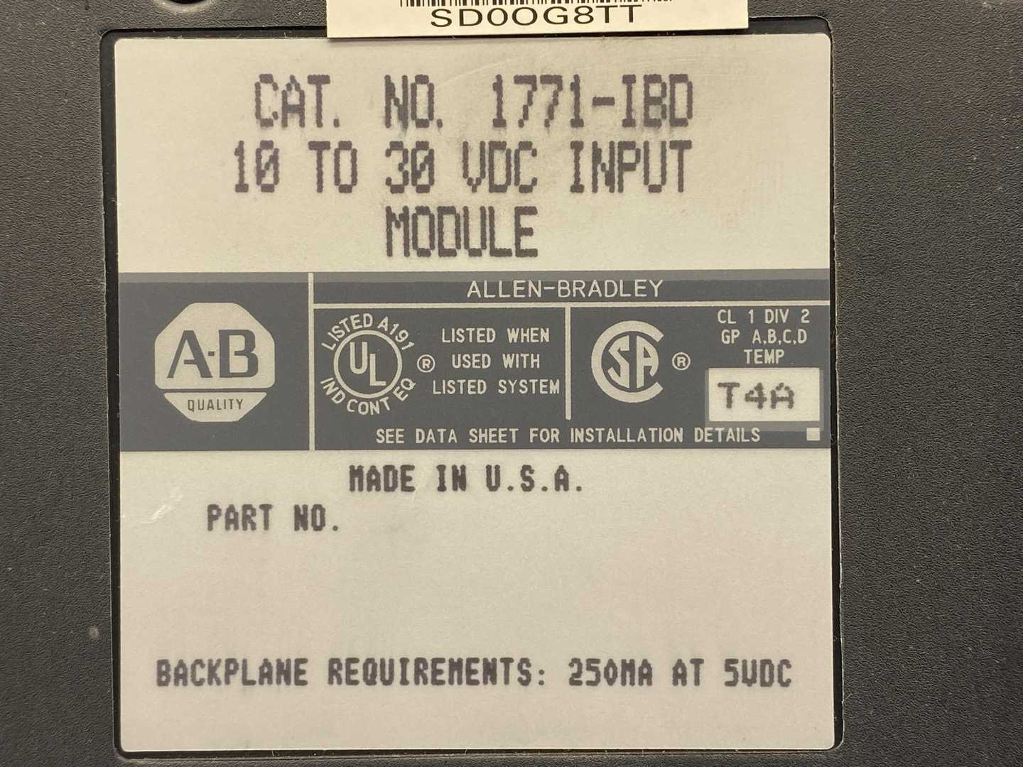 Allen-Bradley 1771-IBD 10 to 30 VDC Input Module