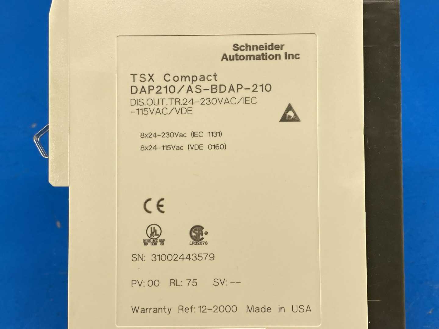Schneider Automation TSX Compact DAP210 / AS-BDAP-210 Discrete Output Module