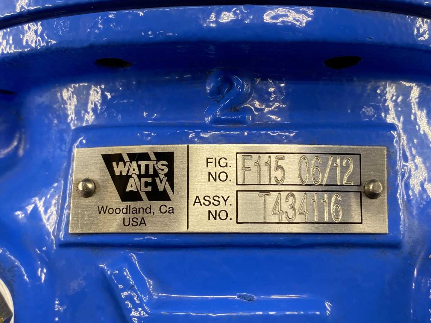 Watts ACV T434116 ( F115 06/12), Automatic Control Valve