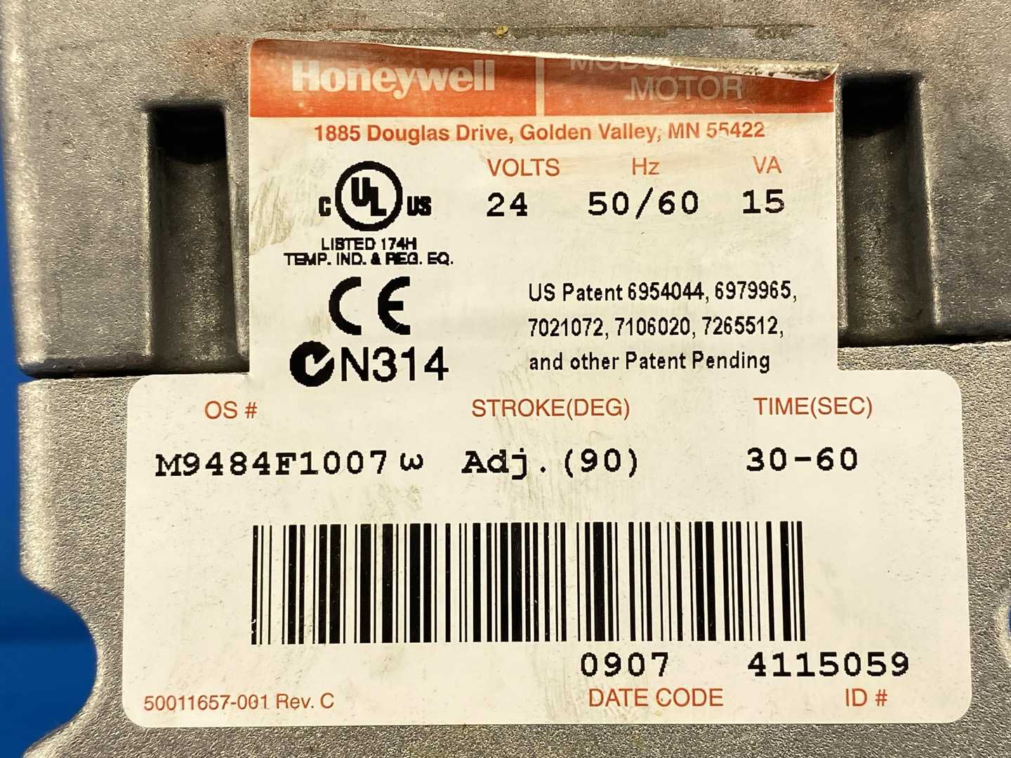 Honeywell M9484F1007 Modutrol