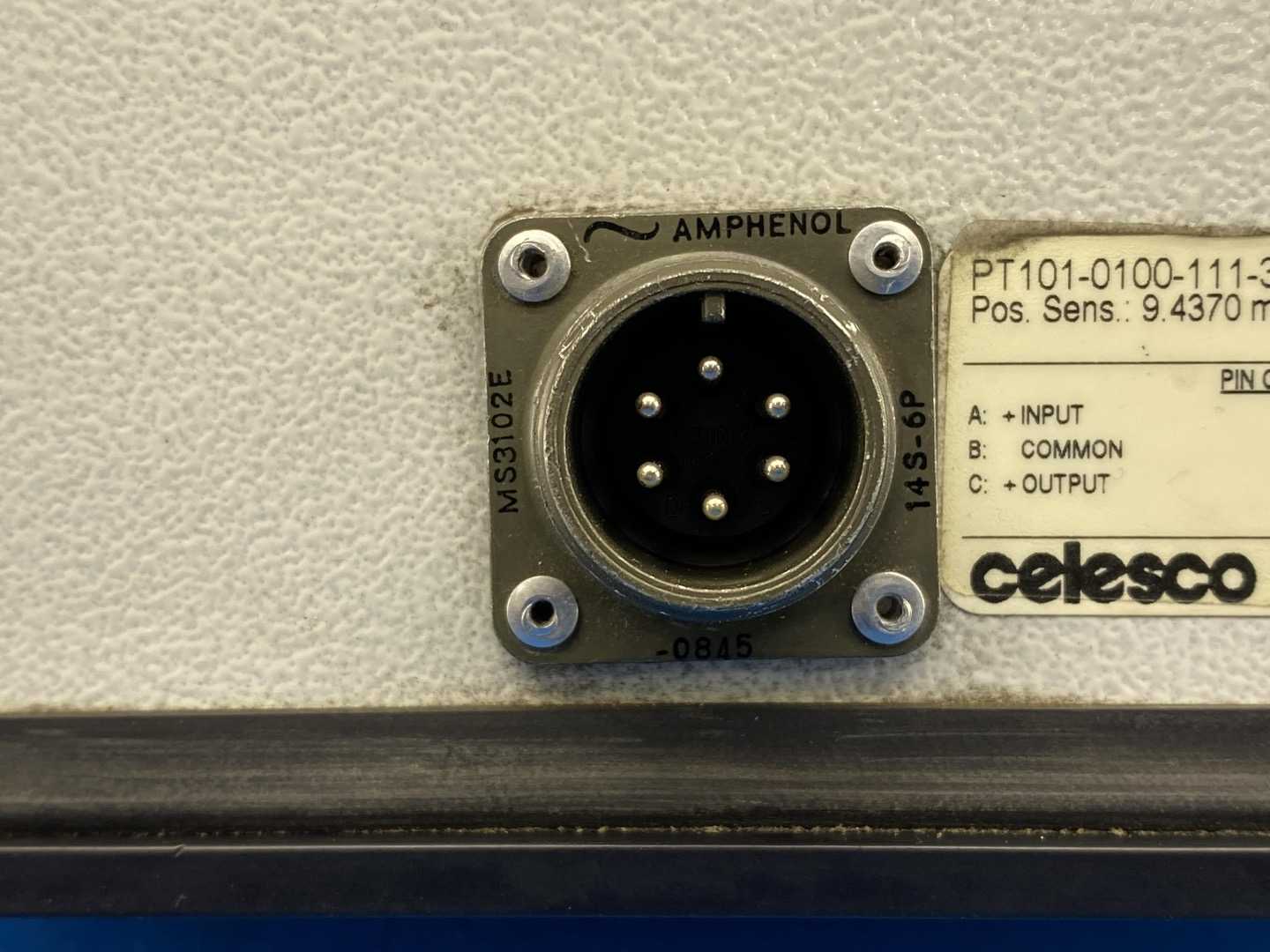 Celesco PT101-0100-111-3130 Position Transducer 9.4370 mV / V / Inch