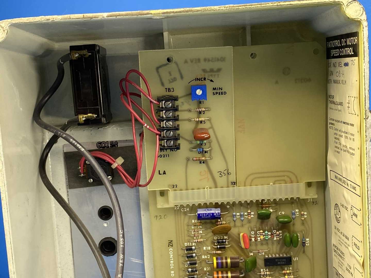 Boston Gear  Ratiotrol DC Motor Speed Control VEL75