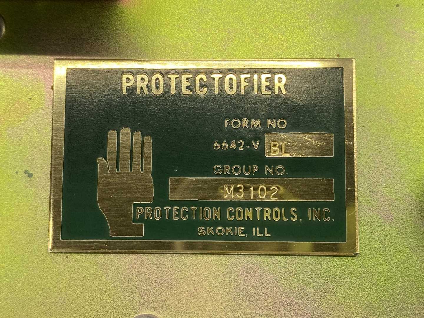 Protectofier Form 6642-V BL, Group NO. M3102