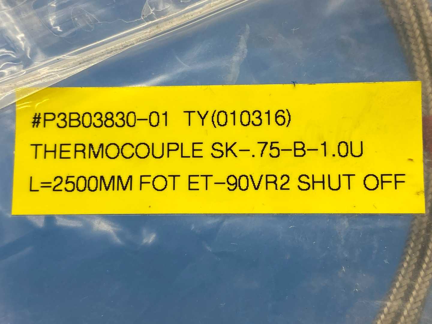Thermocouple P3B03830-01, TY(010316), SK-0.75-B-1.0U, Length 2500MM, For ET-90VR2 Shut OFF
