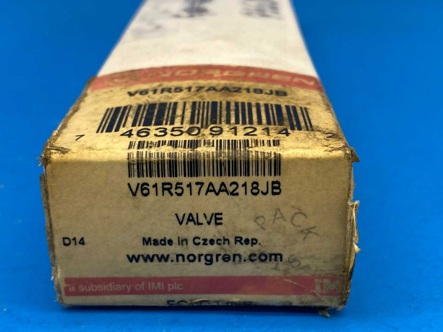 Norgren V61R517AA218JB Pneumatic Directional Control Valve, 5/2 Way, 145 PSIG Max, 110/120V Coil, IP65