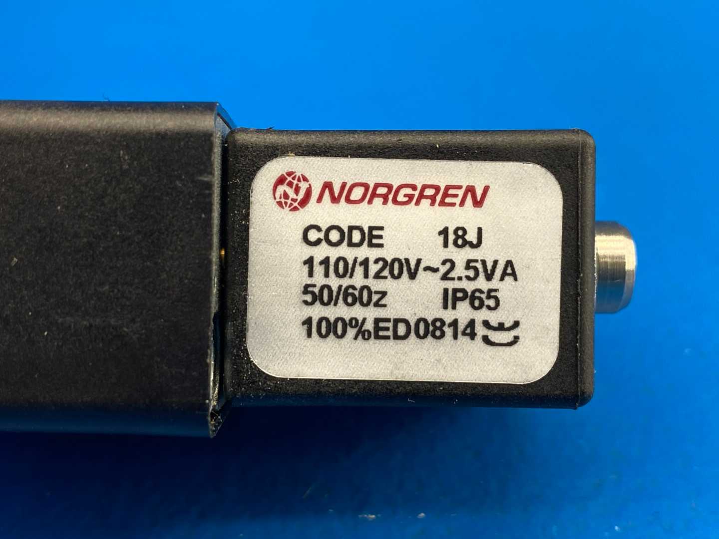 Norgren V61R517AA218JB Pneumatic Directional Control Valve, 5/2 Way, 145 PSIG Max, 110/120V Coil, IP65