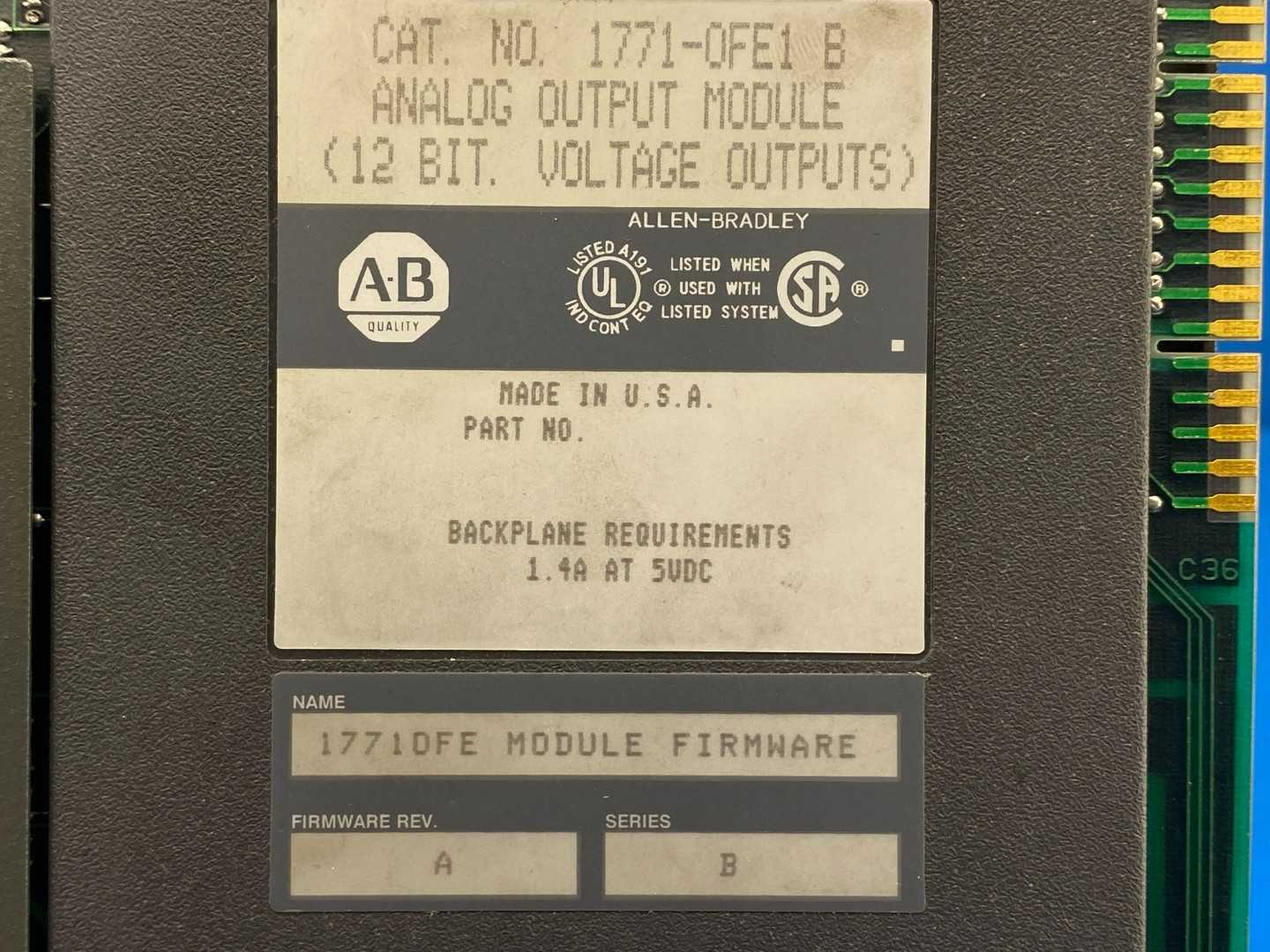 Allen-Bradley 1170-0FE1 B