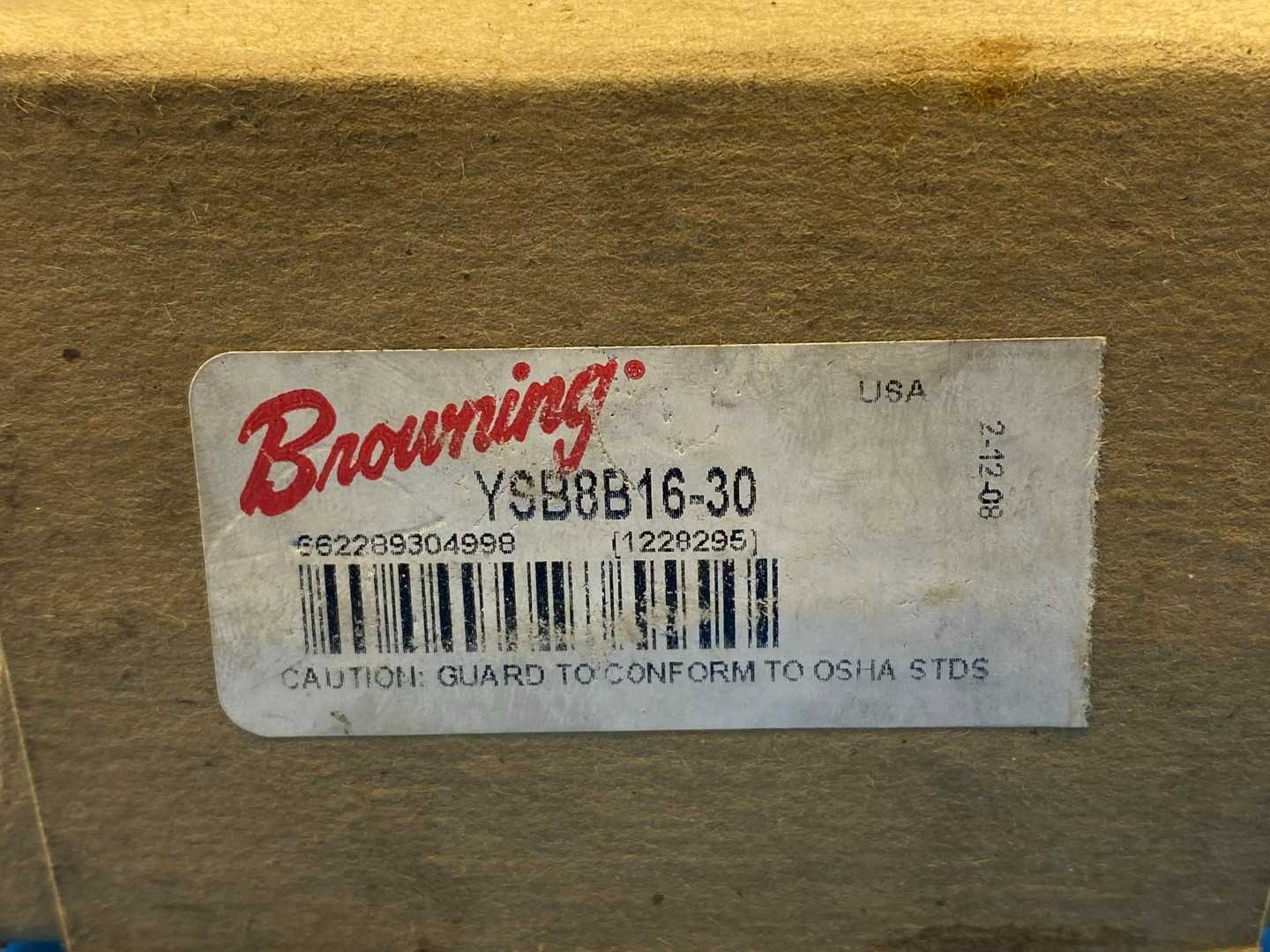 Browning YSB8B16-30, Pillow Block Bearing, 1-1/4" Shaft, 30mm Bore, 2-Bolt Flange, Cast Iron Housing